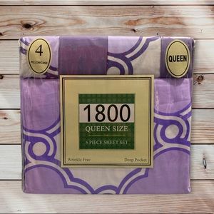 Brand New Deep Pocket 6pc Assorted Queen 1800 Bedsheet Set